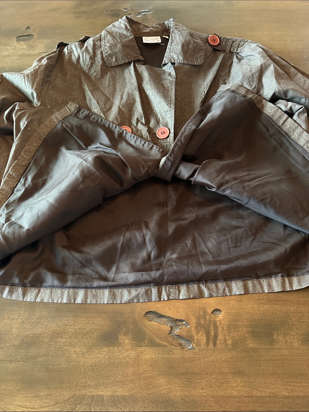 Vintage Beverly’s Brown Sparkle Cropped Swing Jacket Size L - Picture 9 of 9